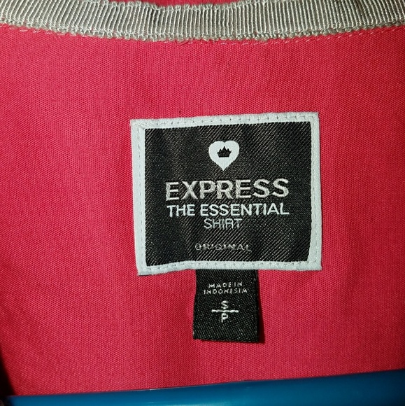 Watermelon pink express button down shirt - Picture 2 of 3